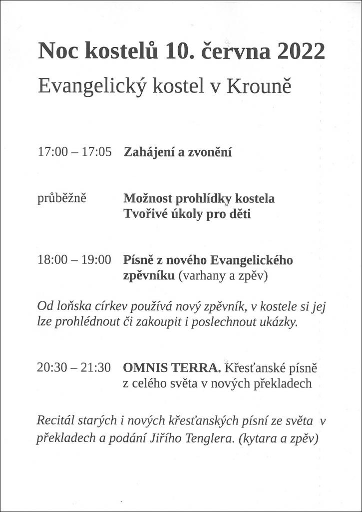 Noc kostelů 2022
