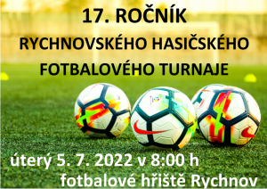 17. ročník Rychnovského hasičského fotbalového turnaje